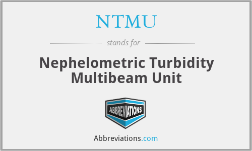 What is the abbreviation for nephelometric turbidity multibeam unit?